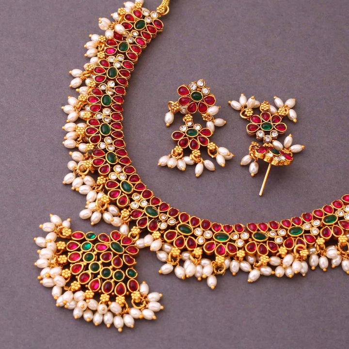 Multicolor Arati Antique Jewellery Set - New Arrival
