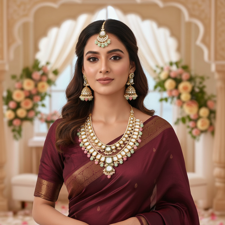 Multicolor Archisha Kundan Jewellery Set