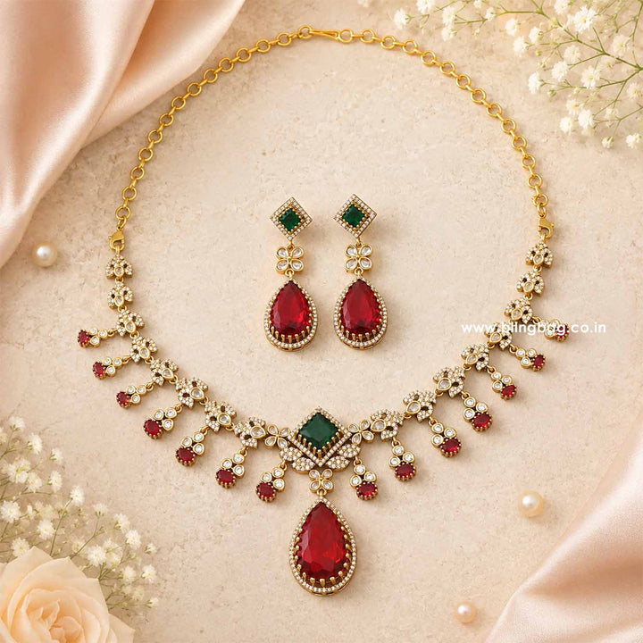 Multicolor Arialea Victorian Jewellery Set - New Arrival