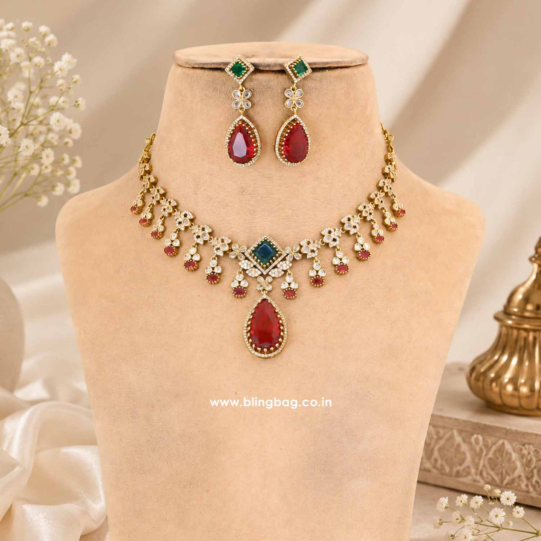 Multicolor Arialea Victorian Jewellery Set - New Arrival