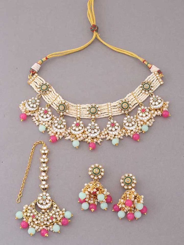 Multicolor Arnam Jewellery Set