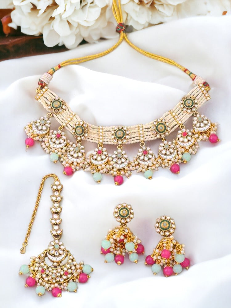 Multicolor Arnam Jewellery Set