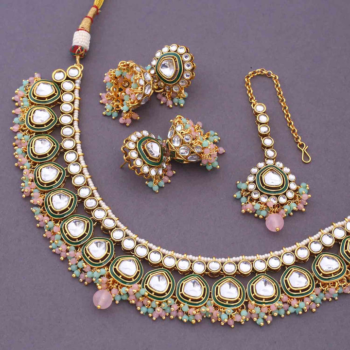 Multicolor Arohi Kundan Jewellery Set