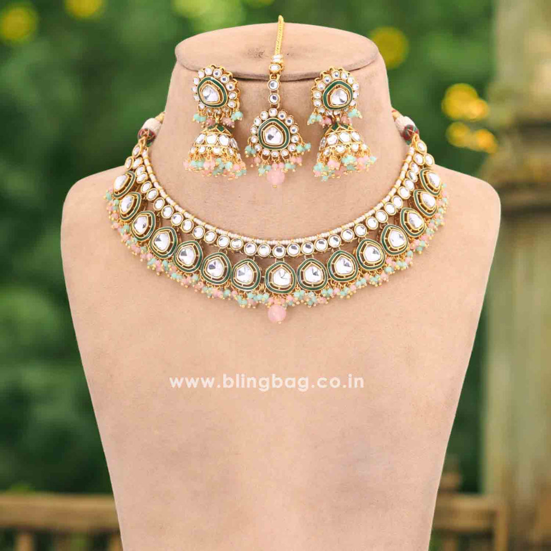 Multicolor Arohi Kundan Jewellery Set