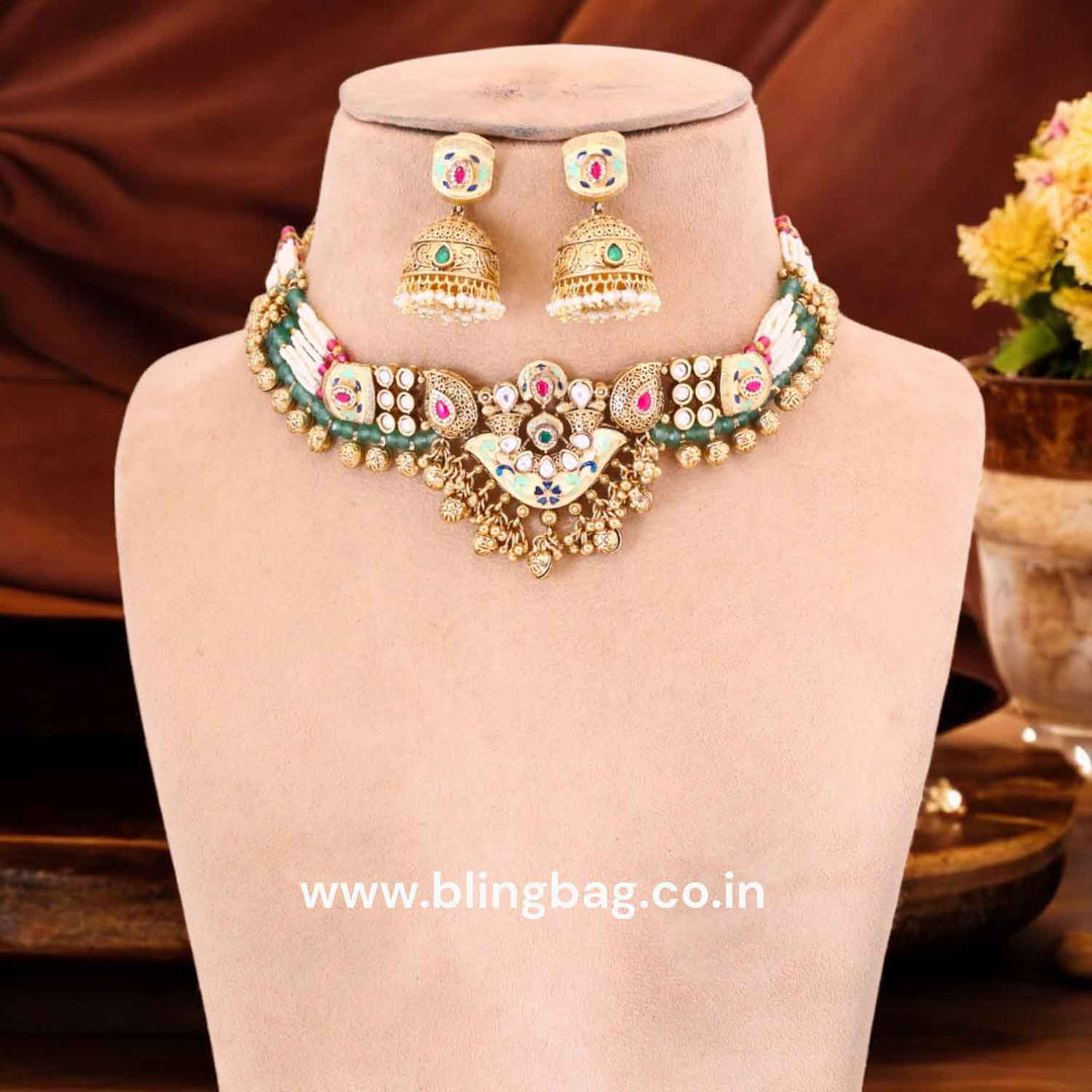 Multicolor Arpitha Antique Rajwadi Set