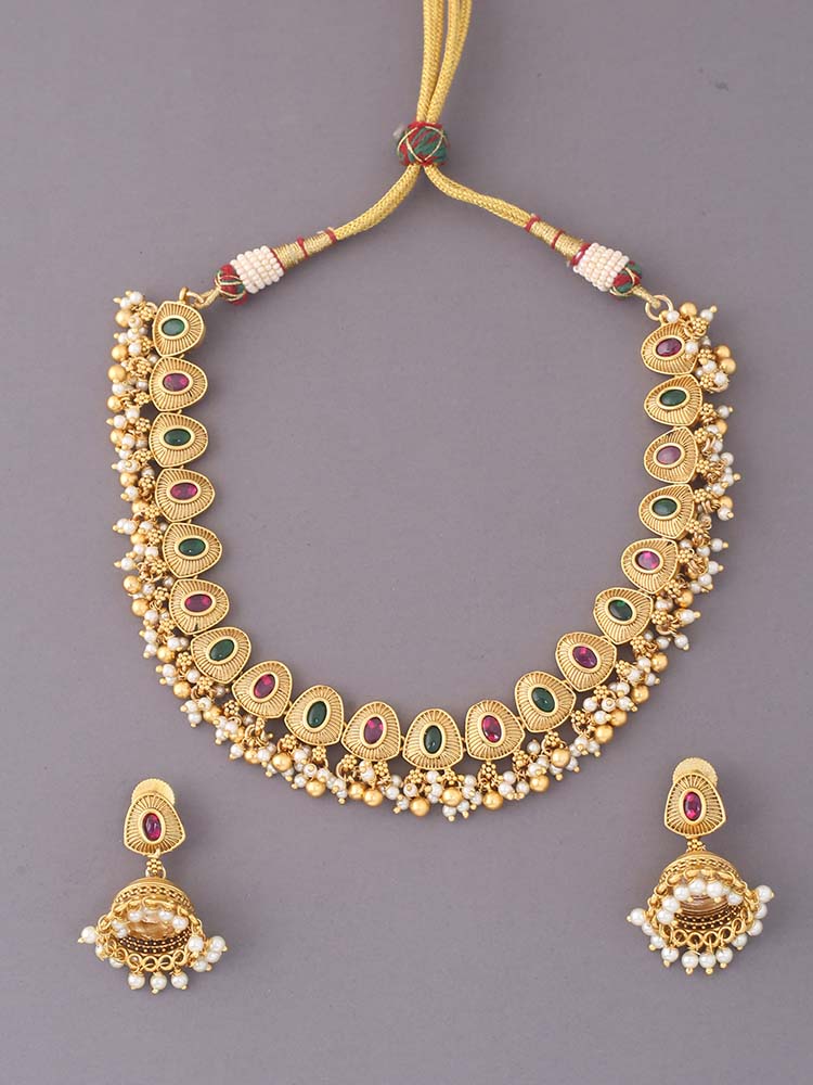 Multicolor Ashavari Jewellery Set