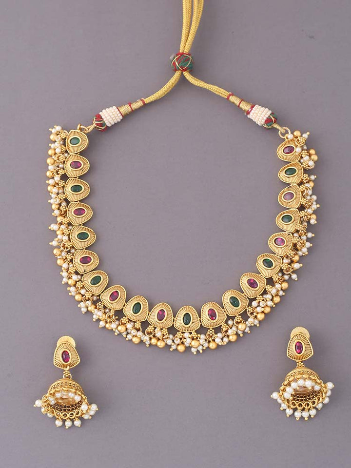 Multicolor Ashavari Jewellery Set