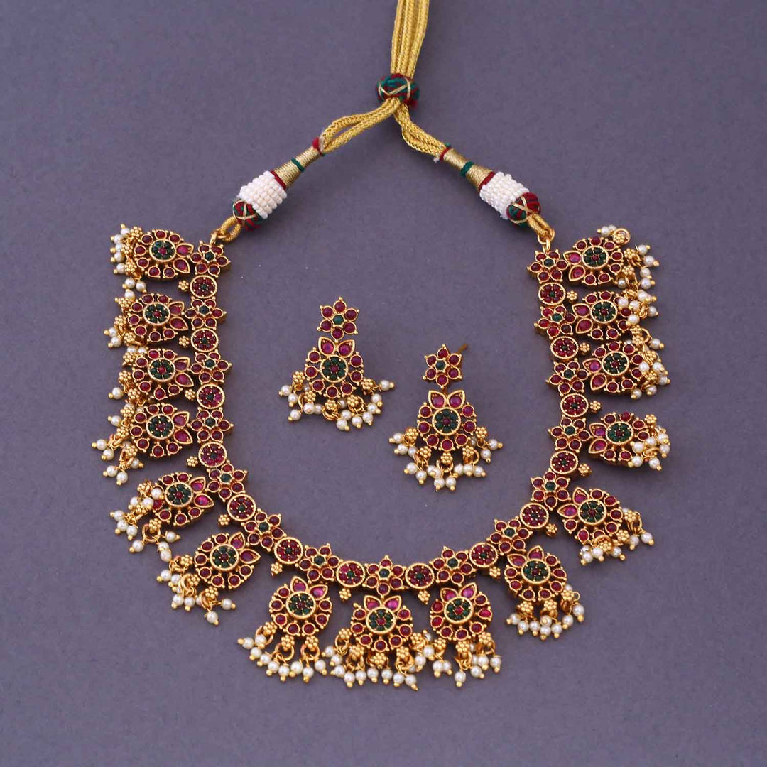 Multicolor Askini Antique Jewellery Set -New Arrival