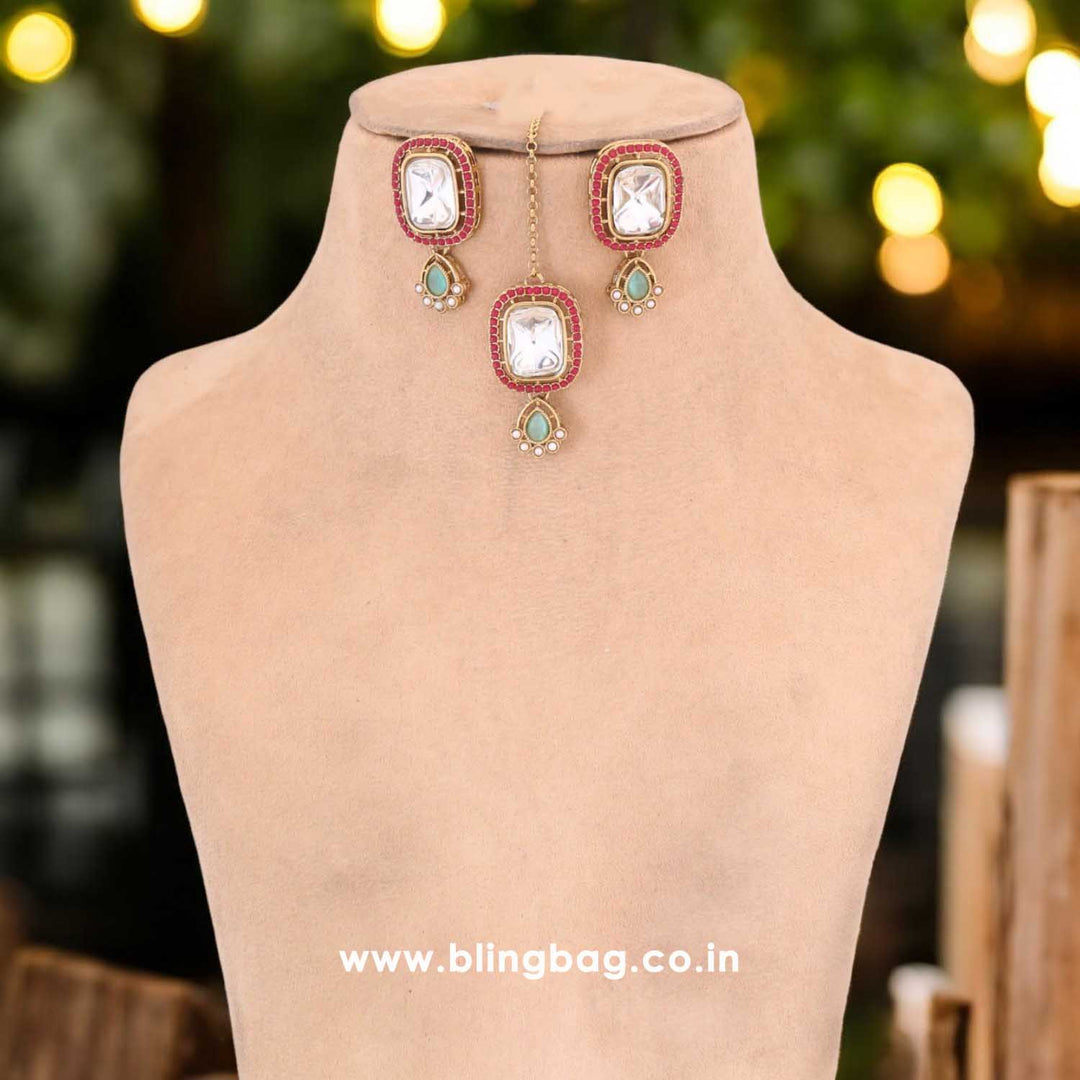 Multicolor Asmina Kundan Jewellery Set