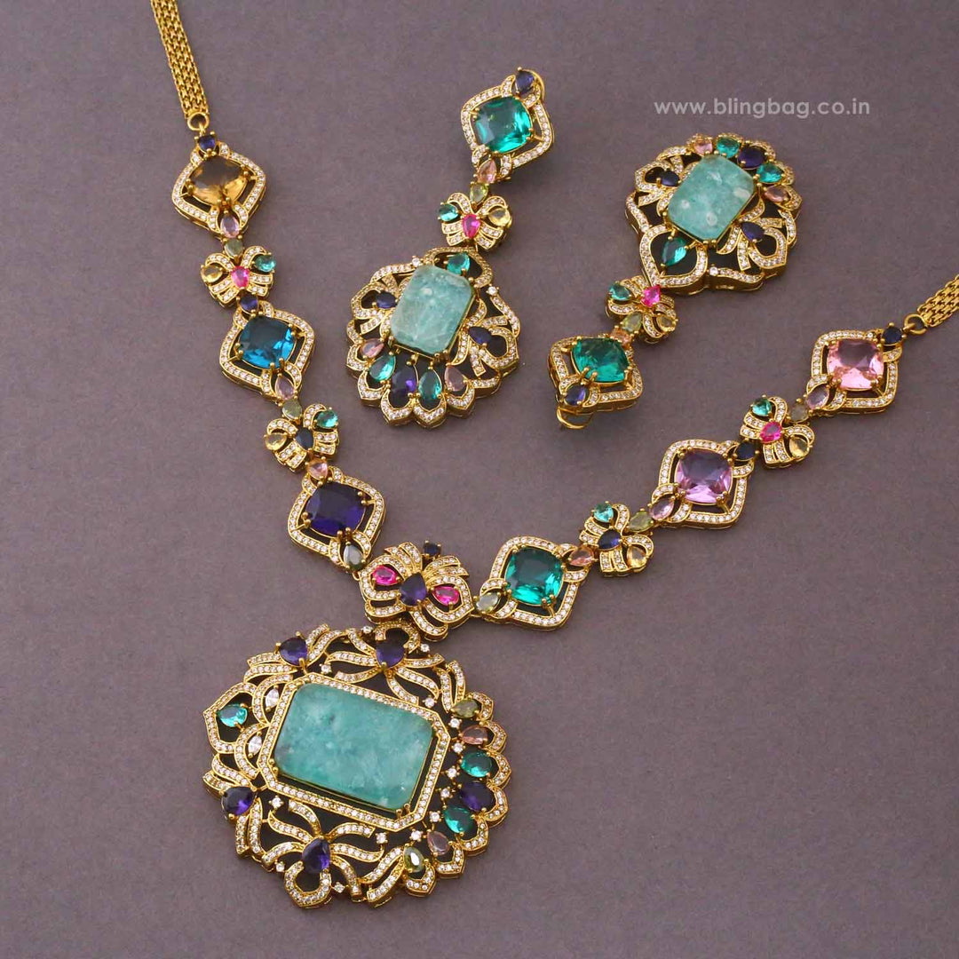 Multicolor Audrey Victorian Jewellery Set - New Arrival