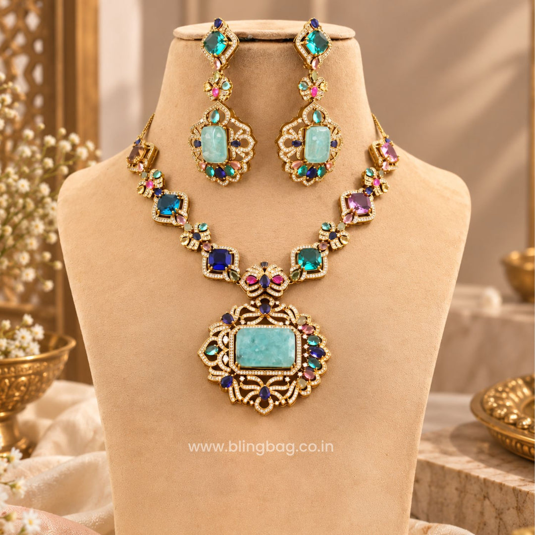 Multicolor Audrey Victorian Jewellery Set - New Arrival