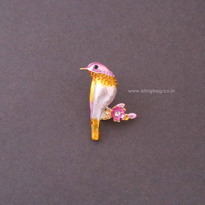 Multicolor Aurora Hummingbird Brooch