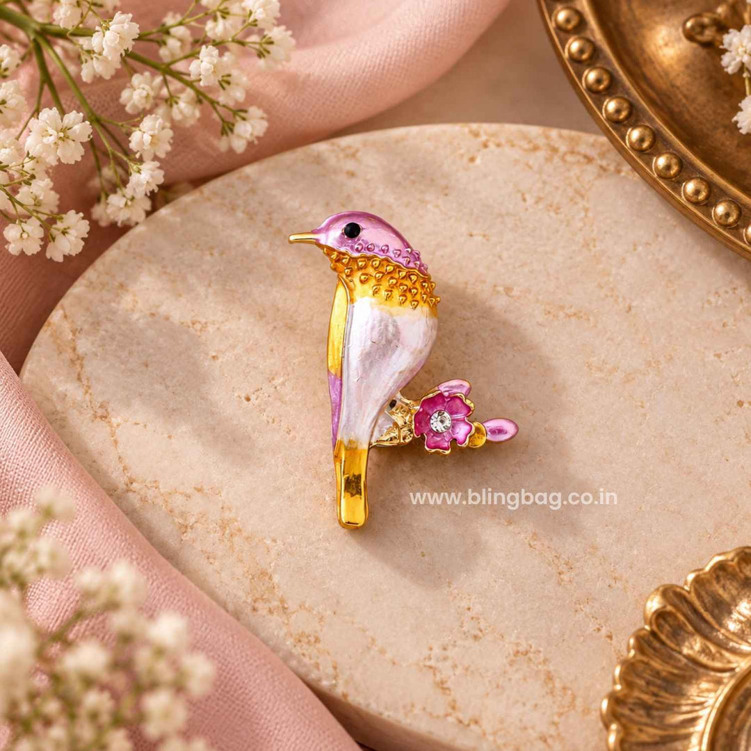 Multicolor Aurora Hummingbird Brooch