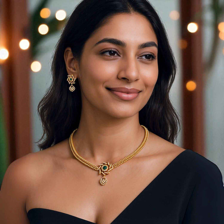 Multicolor Auroria Antique Jewellery Set - New Arrival