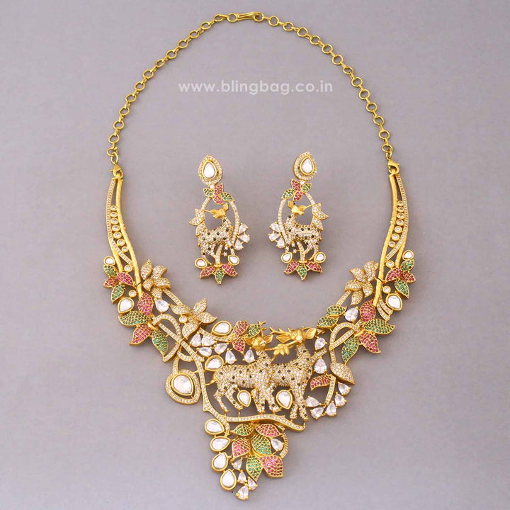Multicolor Avamay Victorian Jewellery Set - New Arrival