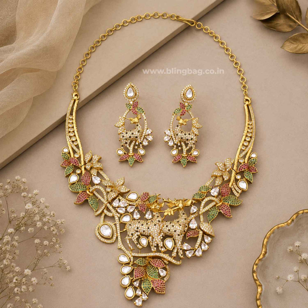 Multicolor Avamay Victorian Jewellery Set - New Arrival