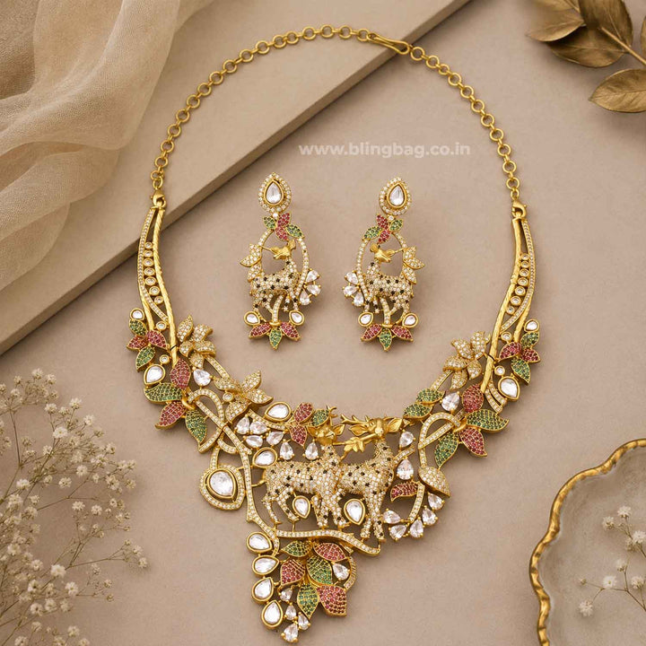 Multicolor Avamay Victorian Jewellery Set - New Arrival