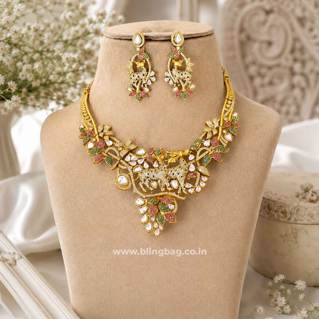 Multicolor Avamay Victorian Jewellery Set - New Arrival