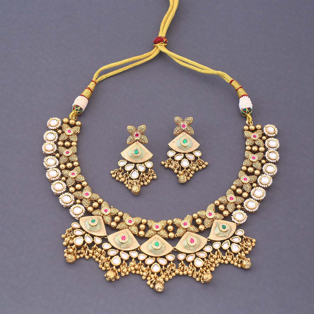 Multicolor Avirya Antique Rajwadi Set