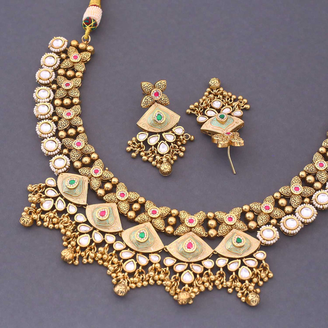 Multicolor Avirya Antique Rajwadi Set