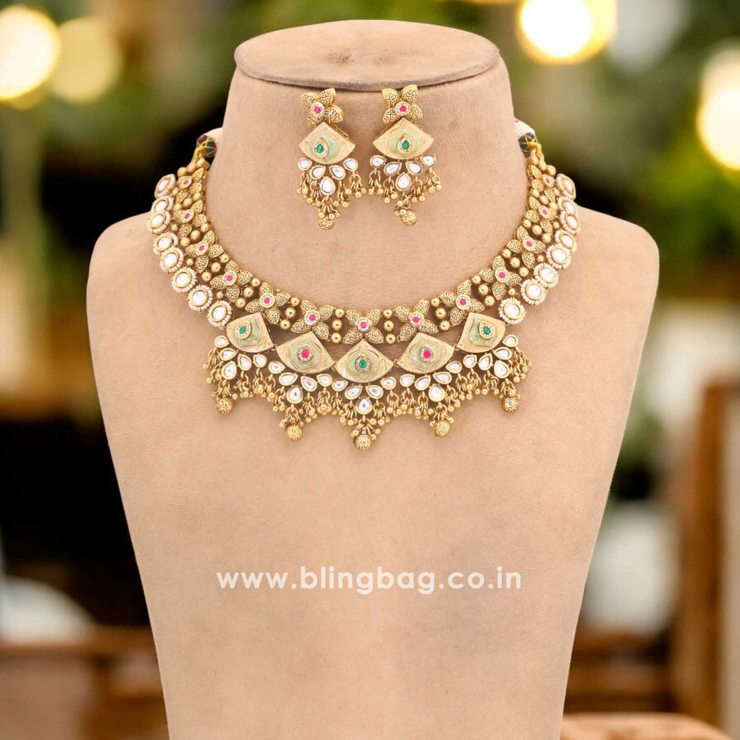 Multicolor Avirya Antique Rajwadi Set