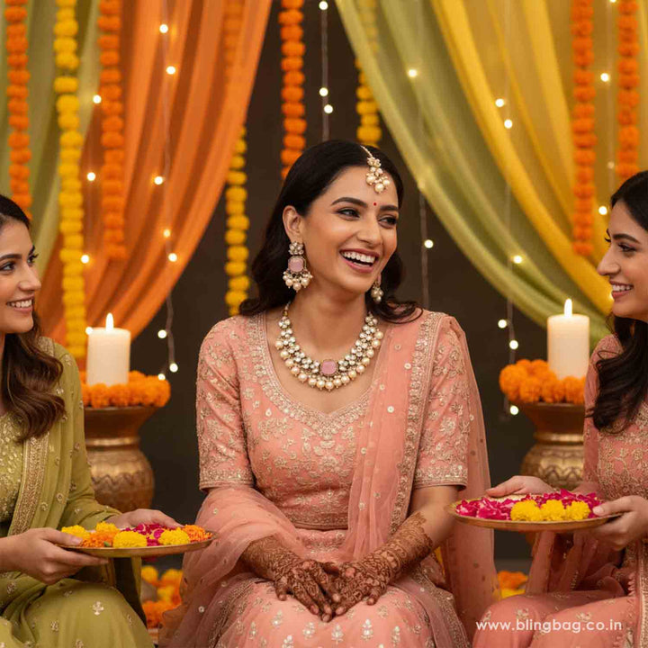 Multicolor Avnishi Kundan Jewellery Set