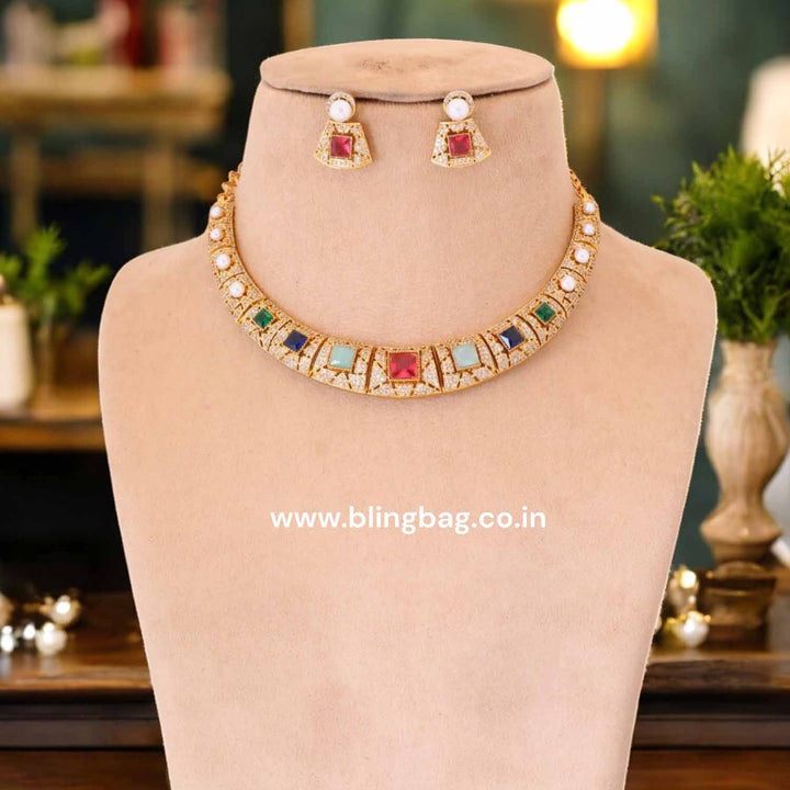 Multicolor Awyaa Antique Jewellery Set- New Arrival