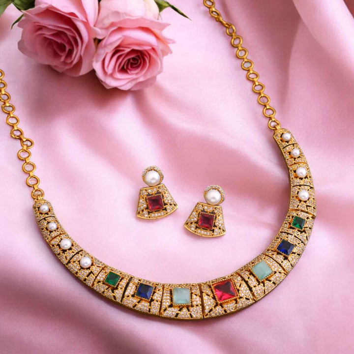 Multicolor Awyaa Antique Jewellery Set- New Arrival
