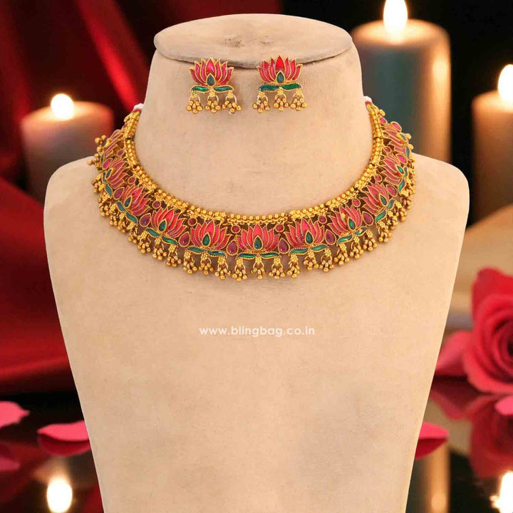Multicolor Bahula Antique Jewellery Set - New Arrival