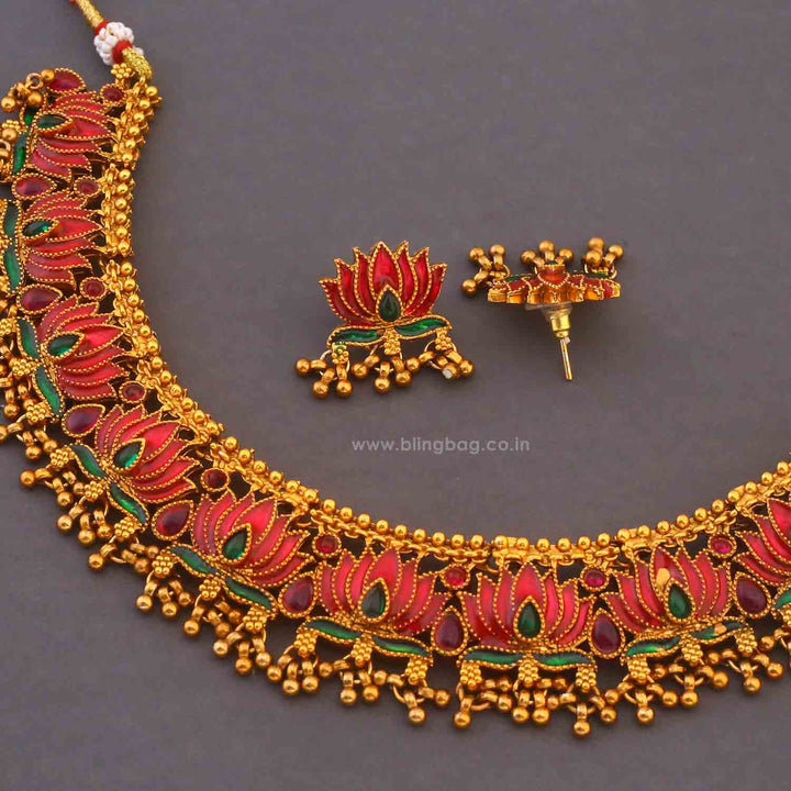 Multicolor Bahula Antique Jewellery Set - New Arrival