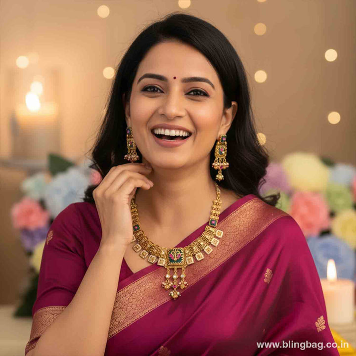 Multicolor Bandhavi Heritage Jewellery Set- New Arrival