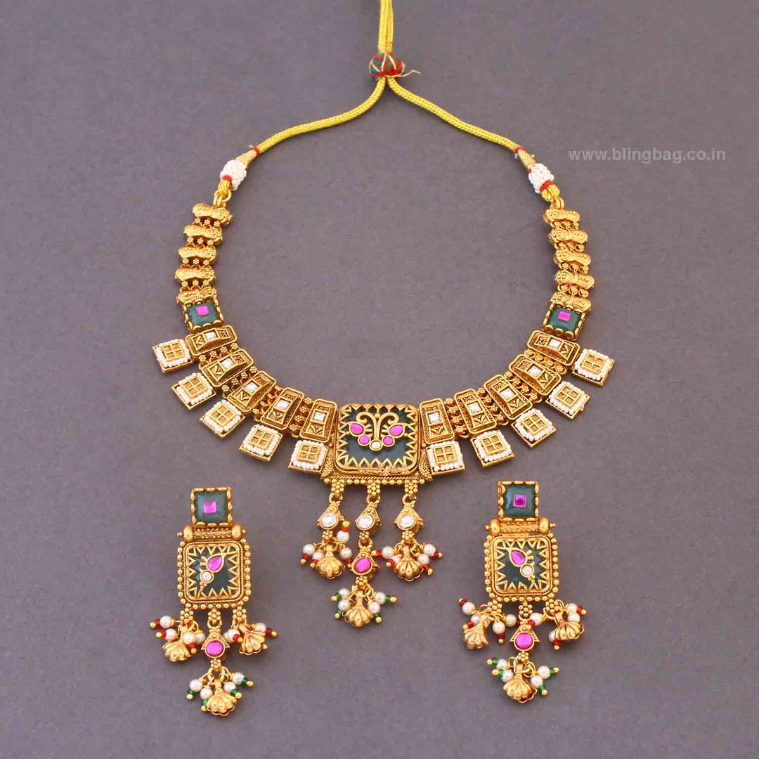 Multicolor Bandhavi Heritage Jewellery Set- New Arrival
