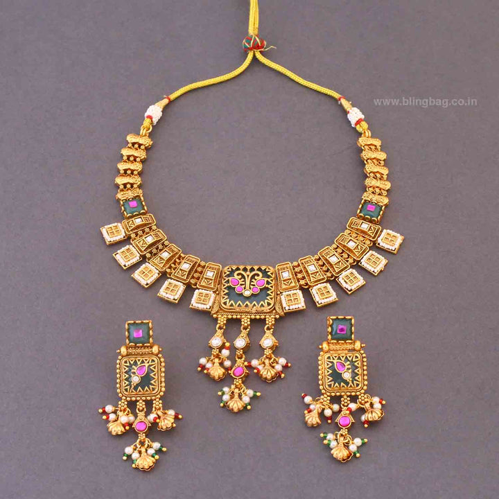 Multicolor Bandhavi Heritage Jewellery Set- New Arrival