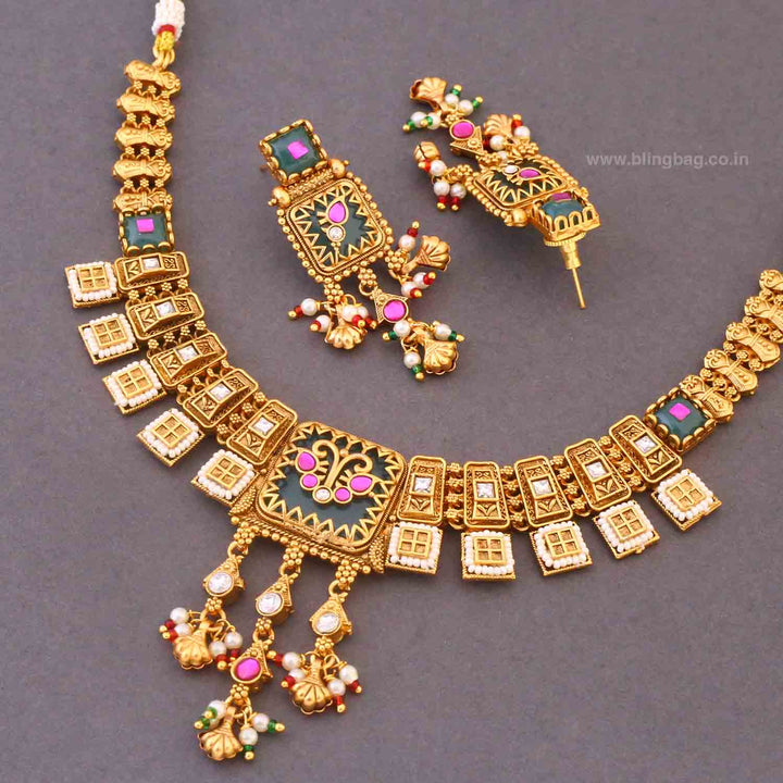 Multicolor Bandhavi Heritage Jewellery Set- New Arrival