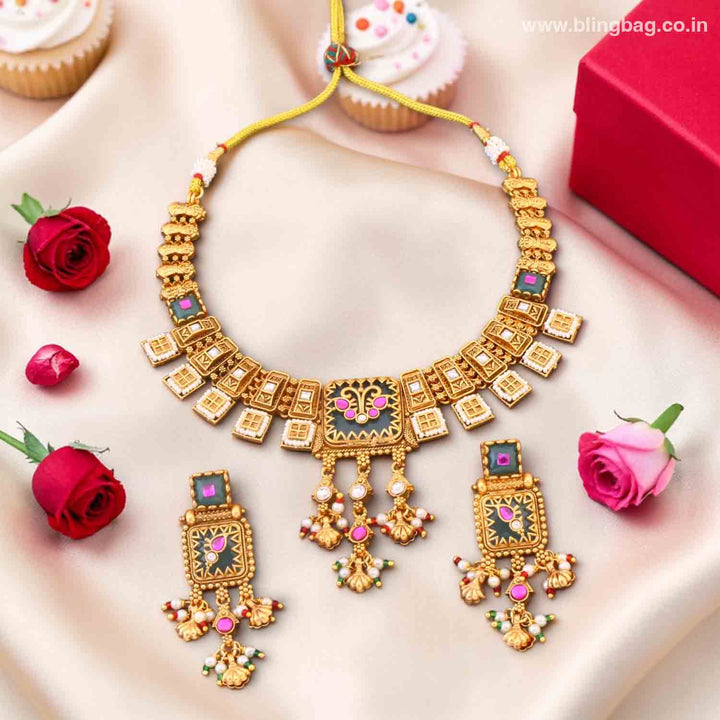 Multicolor Bandhavi Heritage Jewellery Set- New Arrival