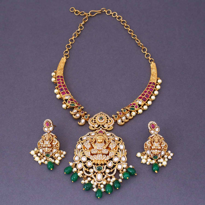 Multicolor Barahma Hasli Temple Jewellery Set- New Arrival