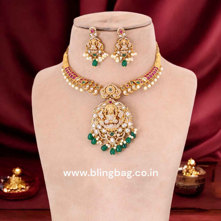 Multicolor Barahma Hasli Temple Jewellery Set- New Arrival