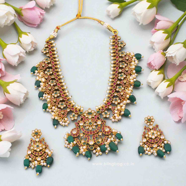 Multicolor Barkha Antique Jewellery Set - New Arrival