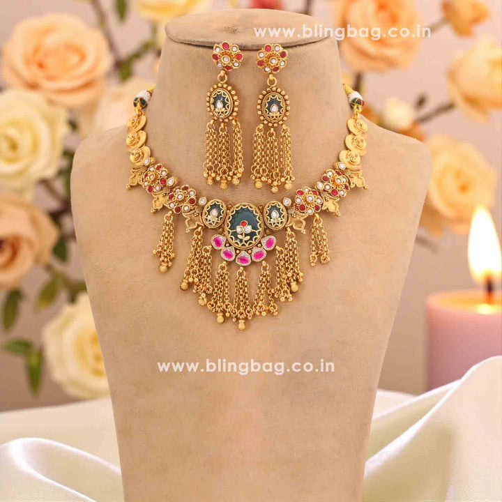 Multicolor Basanti Heritage Jewellery Set - New Arrival