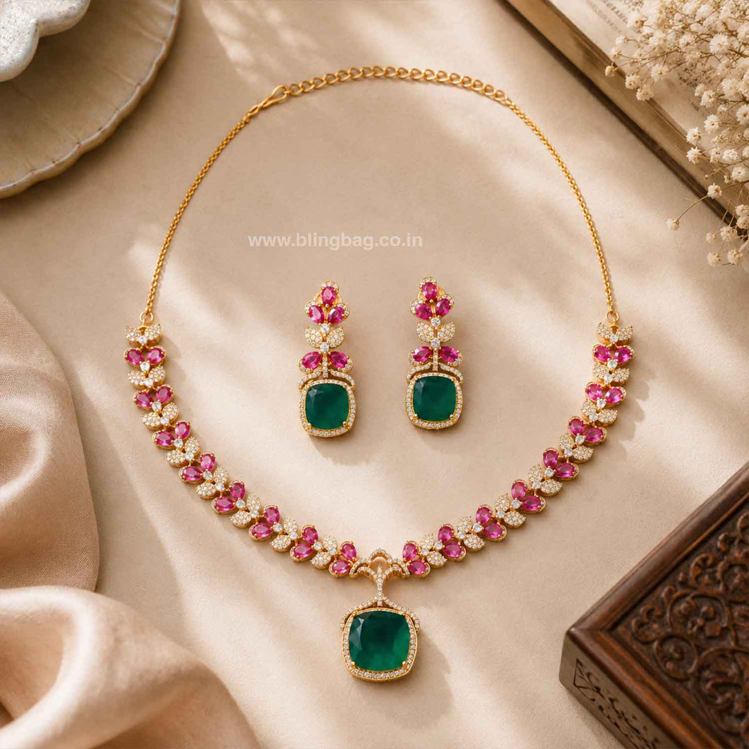 Multicolor Beatricee Zirconia Jewellery Set- New Arrivals