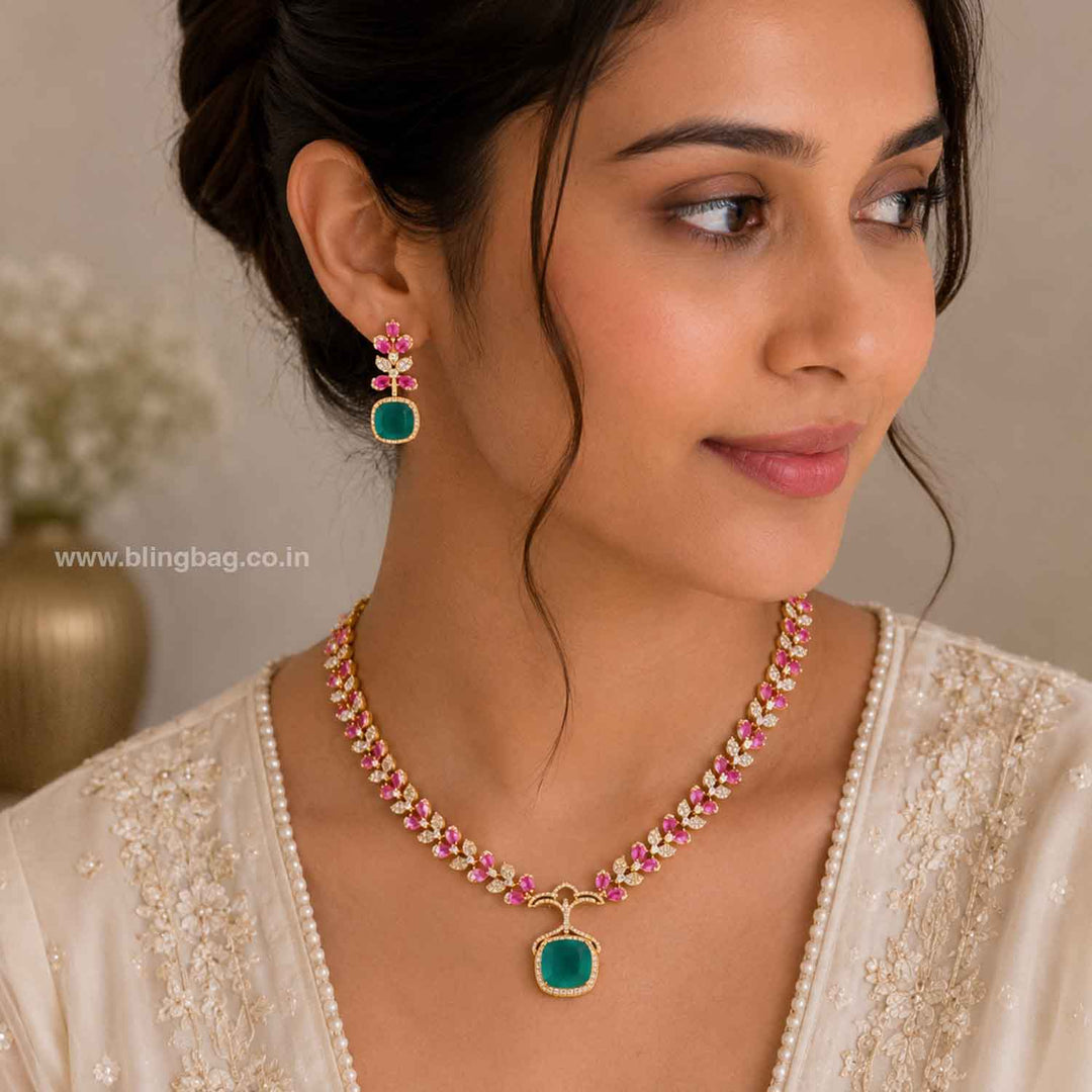 Multicolor Beatricee Zirconia Jewellery Set- New Arrivals