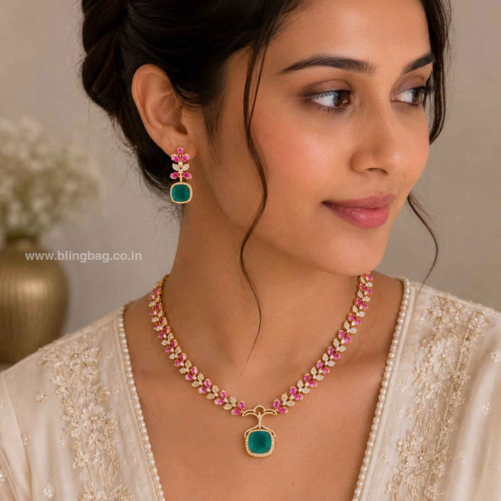 Multicolor Beatricee Zirconia Jewellery Set- New Arrivals