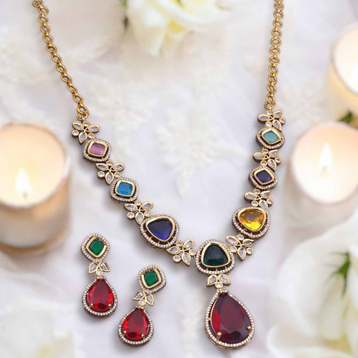 Multicolor Bettina Victorian Jewellery Set - New Arrival