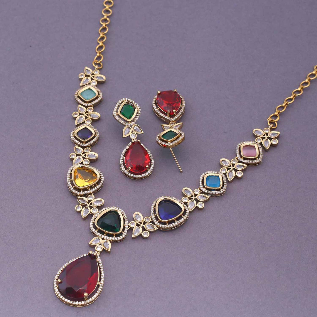 Multicolor Bettina Victorian Jewellery Set - New Arrival