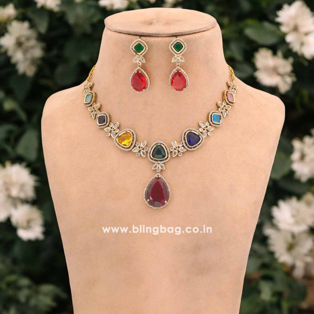 Multicolor Bettina Victorian Jewellery Set - New Arrival