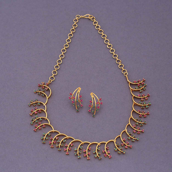Multicolor Bhagyajyoti Antique Jewellery Set - New Arrival