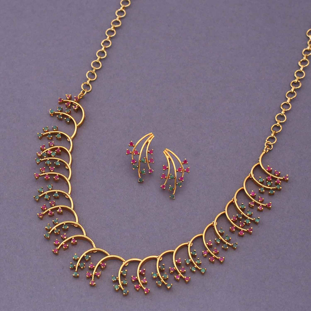 Multicolor Bhagyajyoti Antique Jewellery Set - New Arrival