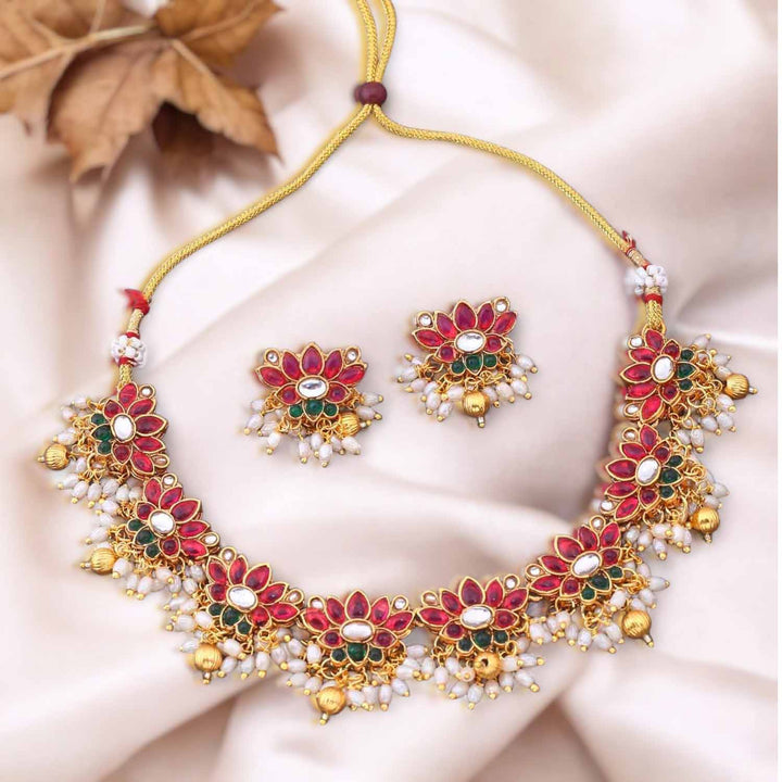 Multicolor Bhagyarekha Antique Jewellery Set - New Arrival