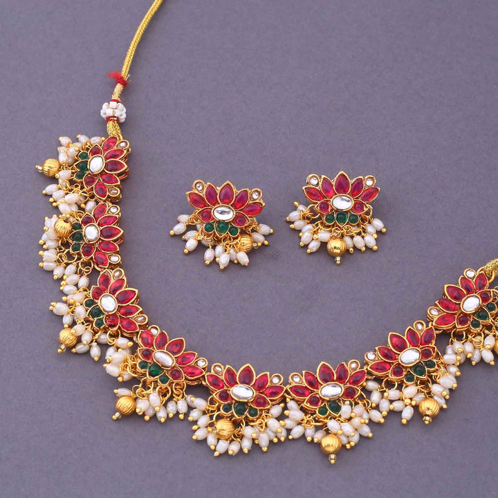 Multicolor Bhagyarekha Antique Jewellery Set - New Arrival