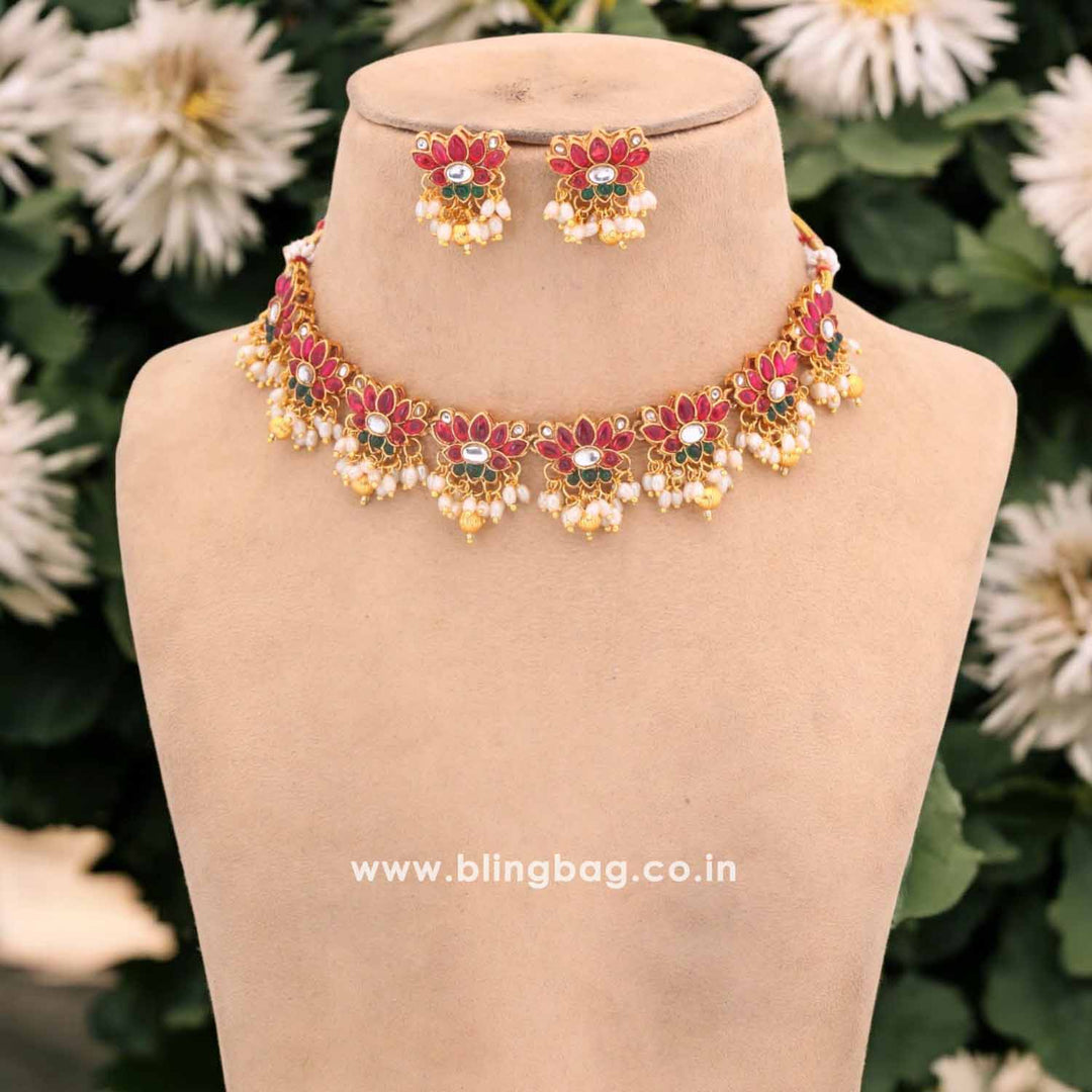 Multicolor Bhagyarekha Antique Jewellery Set - New Arrival
